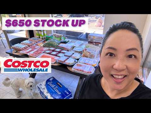 $650 Costco Haul with Prices for Prepping and Meals