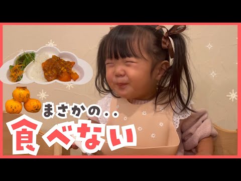 満面の笑みだったのに..カレーライスを残した日/2才7ヵ月/食事記録/2歳差姉妹