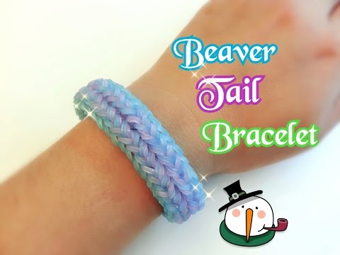 Beaver Tail Rainbow Loom Monster Tail Bracelet Tutorial ~ How To