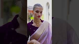 Tissue Linen With Zari Weaving Saree with Blouse | Designer Saree Collection #sareeswag #saree