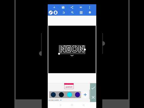 PixelLab - How To Make Neon Text Editing #neontext #pixellab #gloweffect