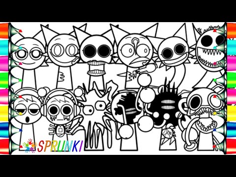 Incredibox SPRUNKI Coloring Pages / Wenda & Oren Phases 1 2 3 4 5 6 / NCS Music