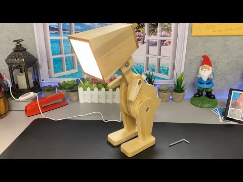 Cute Dinosaur LED Wood Desk lamp, Flexible, Modern Desk Lamp,Dimmable