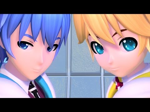 [60fps Len Kaito  Full] テレカクシ思春期 Embarrassment-Hiding Adolescence - カイト 鏡音レン DIVA English Romaji PDA