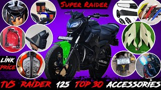 TVS Raider 125 full modification🔥 Raider 125 all accessories underbelly,x3 kit,mirror,visor,winglet