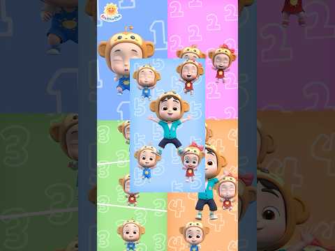 One Two Three Four Five Little Monkeys | 5 Little Monkeys Jumping on the Bed | LiaChaCha #shorts