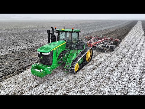 Farming during a SNOW STORM - Tillage