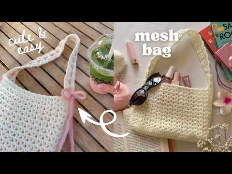 how to crochet the cutest mesh bag (any size!) | beginner-friendly tutorial + easy V-stitch pattern