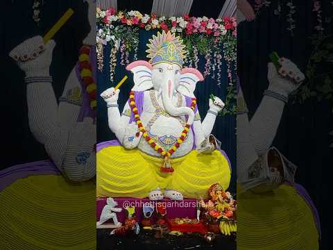 10051 चॉक से निर्मित गणेश जी की मूर्ति । #chhattisgarhdarshan #shotrs #ytshorts #raipurganeshmurti