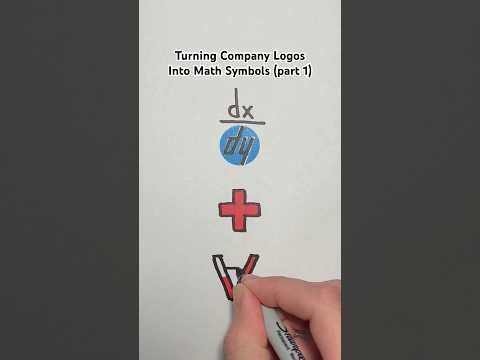 Turning Company Logos Into Math Symbols (part 1) #Shorts #company #logo #math