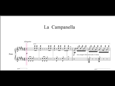 ラ・カンパネラ   La Campanella 楽譜演奏　指定テンポのまま再生してみたらビックリした。