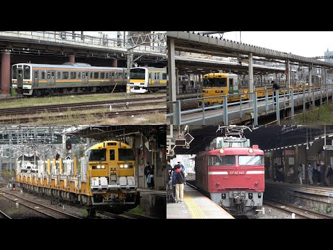 11/05/2024 Japan Railways: 211 Series Test Run, Rail Carriers & EF81 Series Locomotive at Omiya