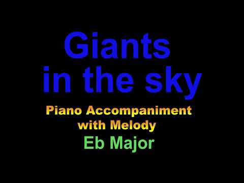 Giants in the Sky Eb Major | Piano Accompaniment | with Melody