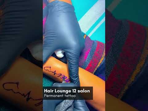 Permanent name tattoo in Hair Lounge 12 #viral #shorts_video #youtube #ytshorts