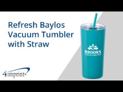 Refresh Baylos Vacuum Tumbler with Straw by 4imprint