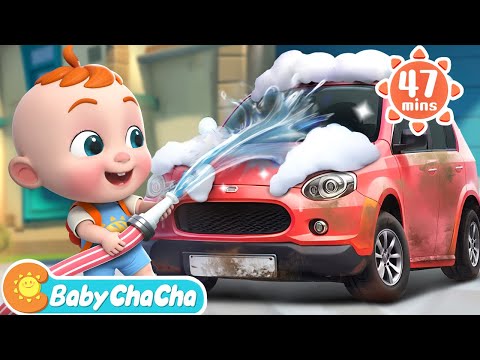 Car Wash Song | Let's Wash the Car + More Baby ChaCha Nursery Rhymes & Kids Songs