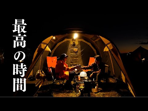 富士見の丘オートキャンプ場で天気良好！夕焼け最高！富士山は…