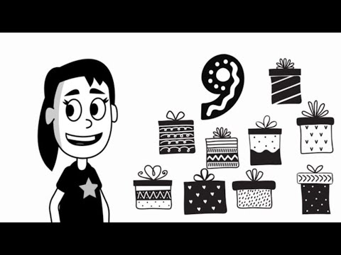 Count to ten | Baby sensory high contrast fun video | Black white