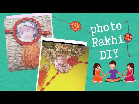 how you make photo Rakhi, Rakhi DIY,easy Rakhi,raki 2021,new Rakhi idea ,ghar par banaye Rakhi ,diy