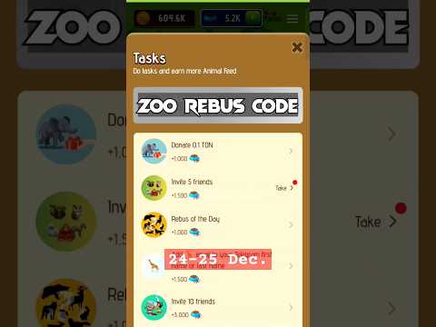 Rebus Of The Day Zoo 24 December | Zoo Rebus Of The Day | Rebus Of The Day Zoo Code #shorts