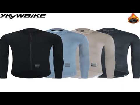 YKYWBIKE Men's Cycling Jersey Winter&Autumn  Long Sleeve Thermal Fleece lining B