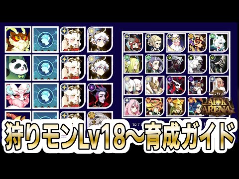 【AFKアリーナ】海外勢のLv18以降の狩りモン育成ガイドを見てみよう！