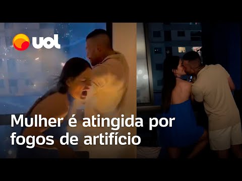 Mulher é atingida por fogos de artifício dentro de apartamento em SC