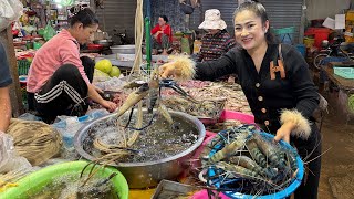 Market show and cooking: Yummy river shrimps and Native chicken cooking - Countryside Life TV