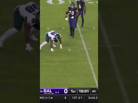 ONE DOES NOT SIMPLY RUN ON JALEN CARTER, epic tackle for loss 🦅🔥 Eagles vs Ravens Highlights