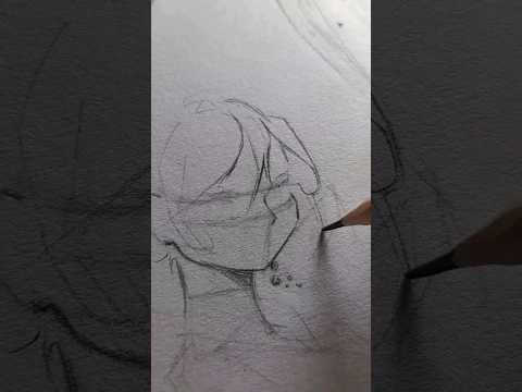 easy way to draw styled short hair - tutorial #shorts