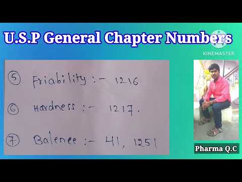 U.S.P General Chapter Numbers I తెలుగు I Current U.S.P Version