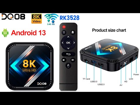 DQ08 RK3528 Smart TV Box Android 13 Quad Core Cortex A53 Support 8K Video 4K HDR10+ Dual Wifi BT