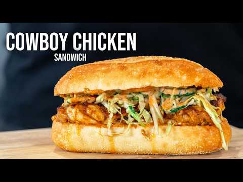 Cowboy Chicken Sandwich and Crunchy Slaw