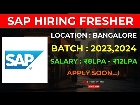 SAP Hiring for Developer Associate | Role Overview & Skills Required