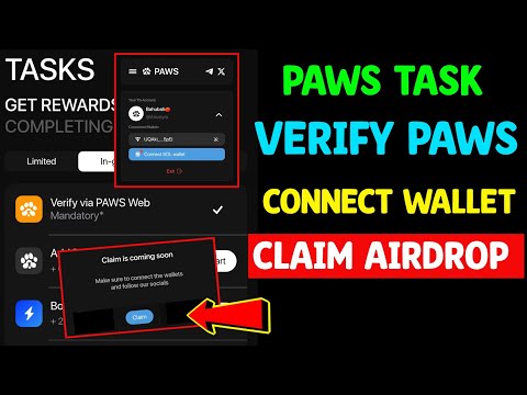 Paws Verify via PAWS Web Task | Claim is coming soon Paws Task Complete | Paws Snapshot Criteria 🐾