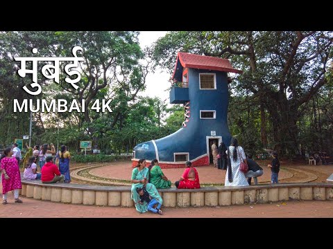 MUMBAI, Kamala Nehru Park & Hanging Gardens Walking Tour 🇮🇳 - Serene Ambience (4K UHD)