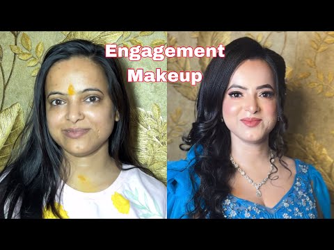 Winter Engagement Makeup Tutorial | Glossy Engagement Makeup For Winter | Shruti Makeover