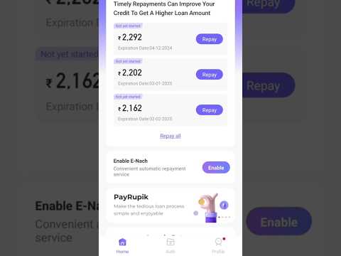 Pay On-time For Increase Credit Score || PayRupik First Emi Repayment on App || PayRupik Loan App ||