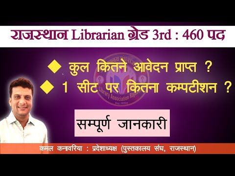 कुल आवेदन पुस्तकालय भर्ती । 1 सीट पर कितनी प्रतिस्पर्धा।टीएसपी नॉनटीएसपी,