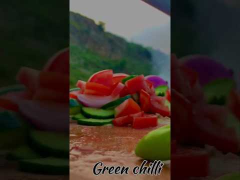 Vegetables Salad in wild #asmr #cookyourself #forestcooking #solo #forestcamping #solocooking