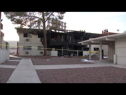 9 displaced, 2 cats dead after two-alarm fire near Las Vegas airport