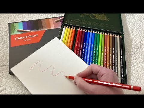 ASMR Swatching Colored Pencils (whispered)