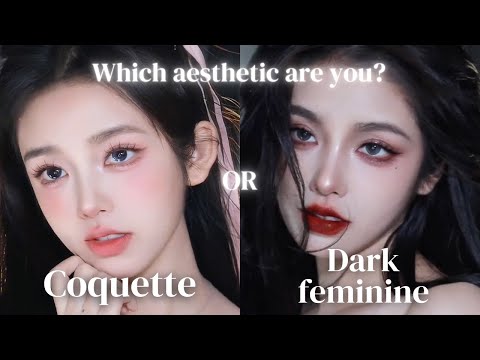 SWEET OR SPICY? Pink Coquette VS Dark Feminine Makeup Looks by Doki蟹蟹