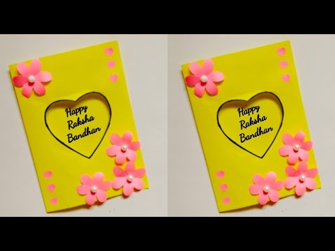 how to make raksha bandhan card for brothers/easy handmade rakhi card/last minute rakhi card making