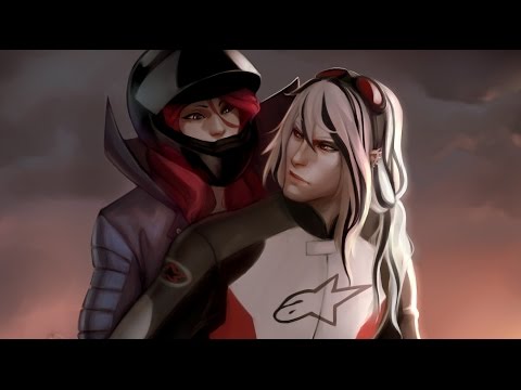 Speedpaint (Paint Tool SAI) A couple on motocycle