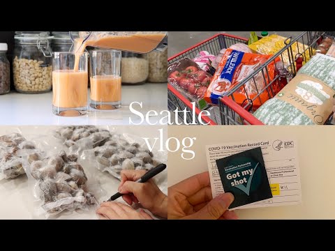 Life in Seattle 🇺🇸 | Costco Haul (My Go-To Items & Meal Prep), Getting Pfizer Vaccine + more!