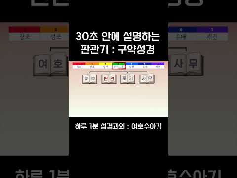 [1분 성경과외] 판관기편(1) #성경과외해주는신부