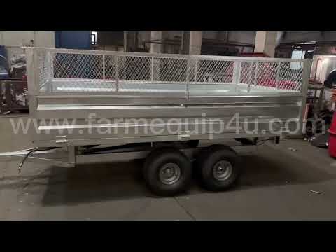 traktor tow behind hot dip galvanized hydraulic tipping trailer 2500kgs