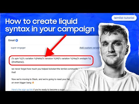 How to create liquid syntax in your campaign [lemlist tutorial]