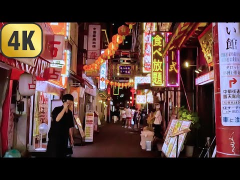 [4K] Japan Chinatown Night Walking Tour in Yokohama